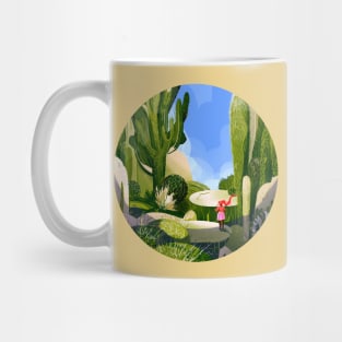 Cactus Garden_YellowGreen_RoundVersion Mug